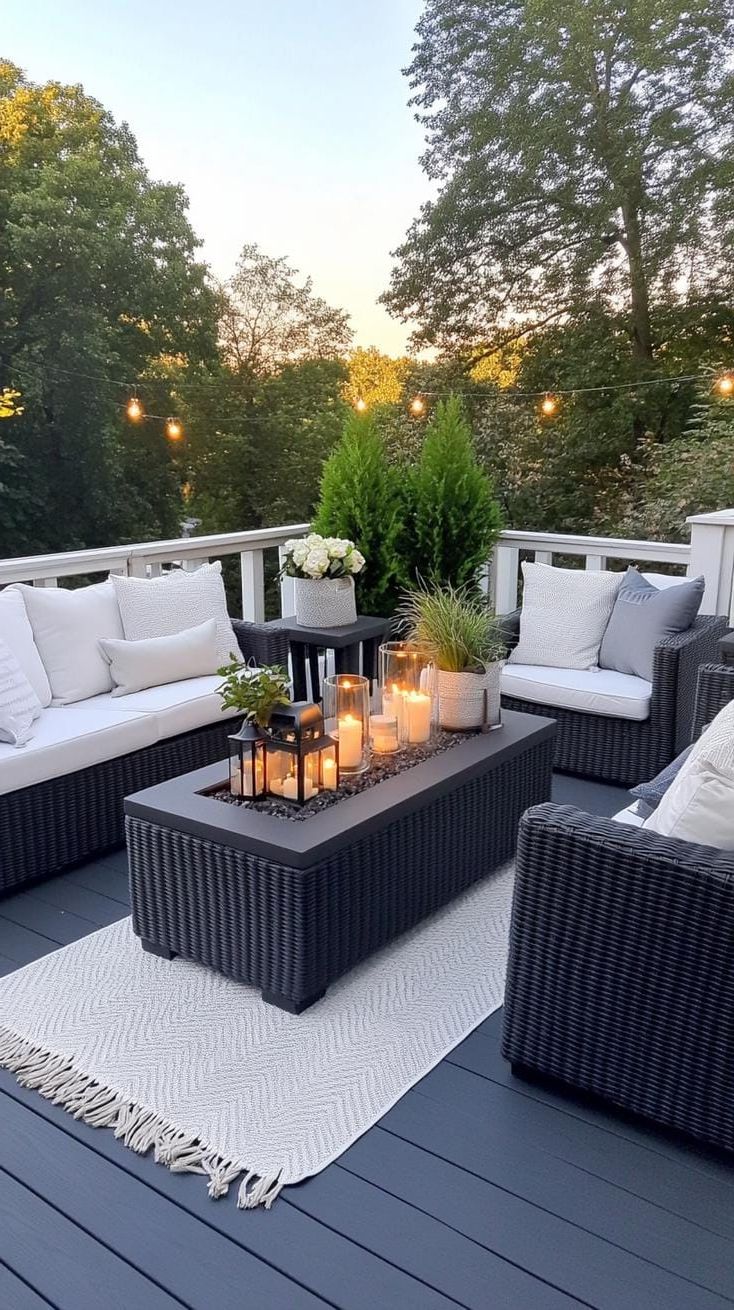 3. Backyard Lounge with Dark Rattan Furniture