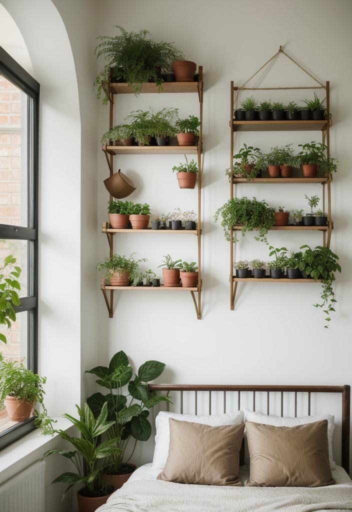 4. Plant Wall Bedroom Oasis