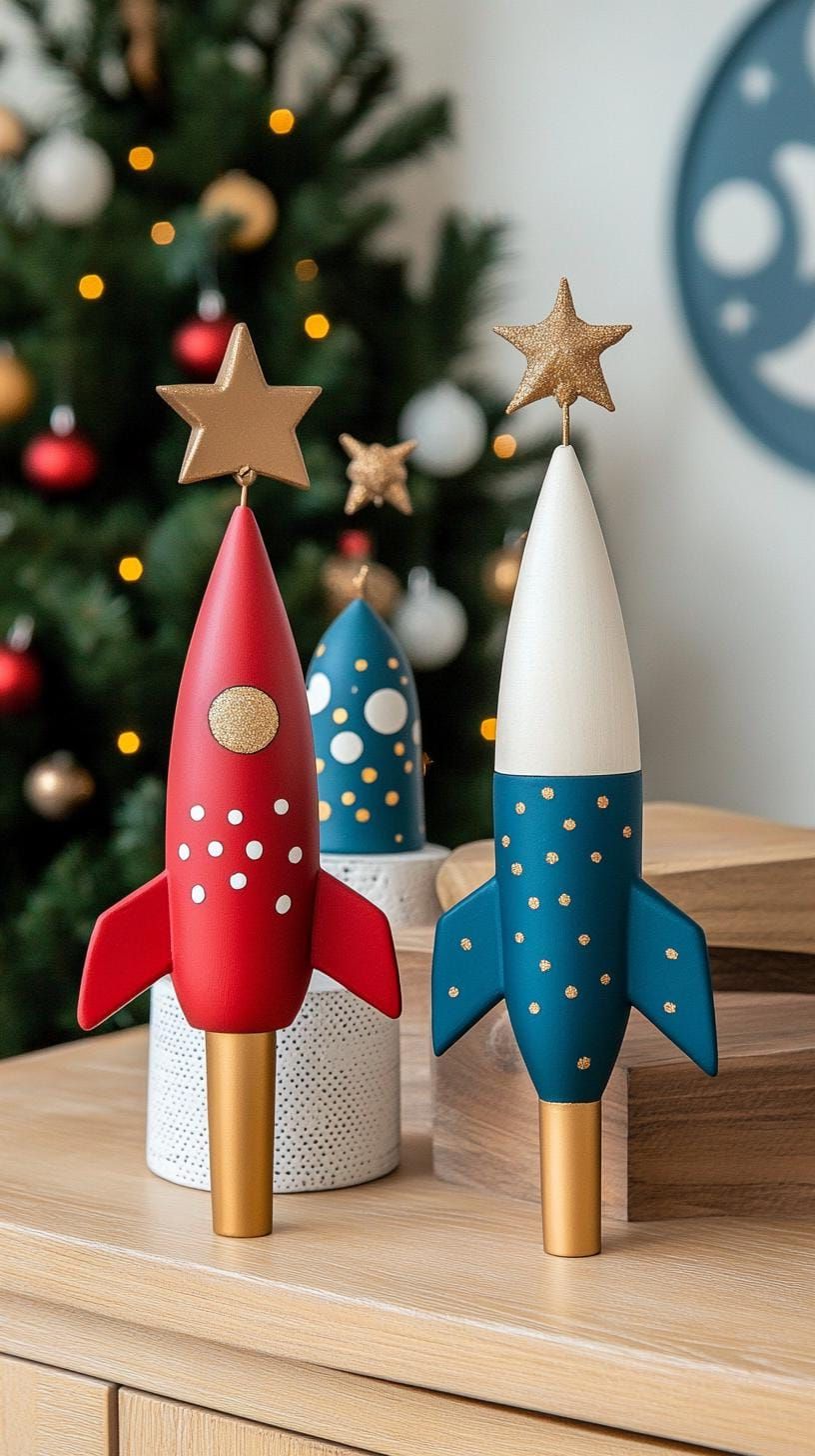 17. Metallic tree toppers with space-age design - photo 2