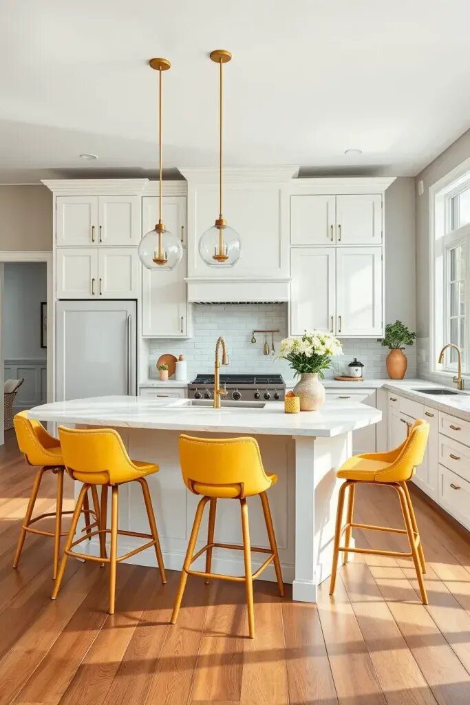 Three Butter Yellow Bar Stools That Brighten Any Kitchen