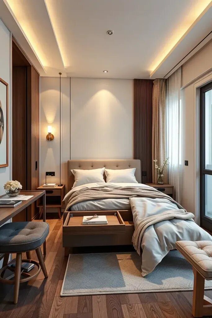 Slide-Away Nightstands for Tight Bedrooms - photo 2