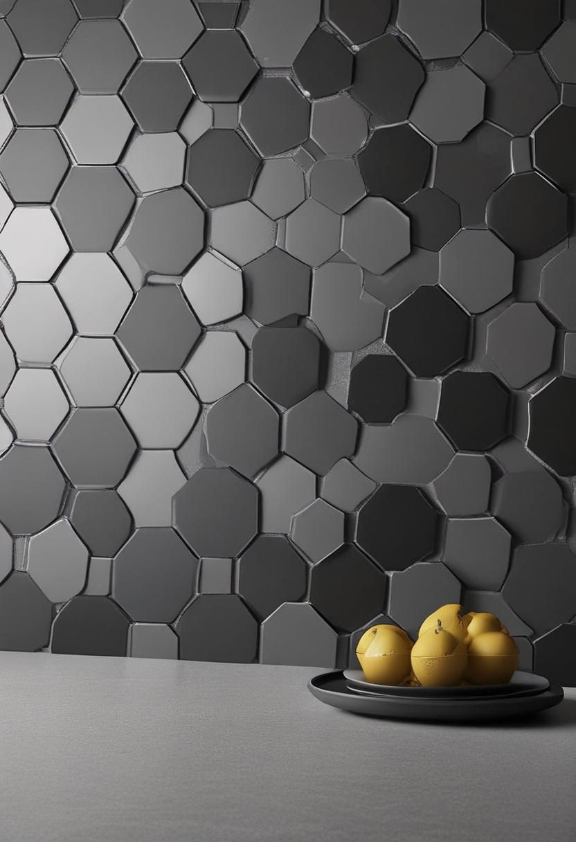 10. Trendy Hexagon Tile Backsplash