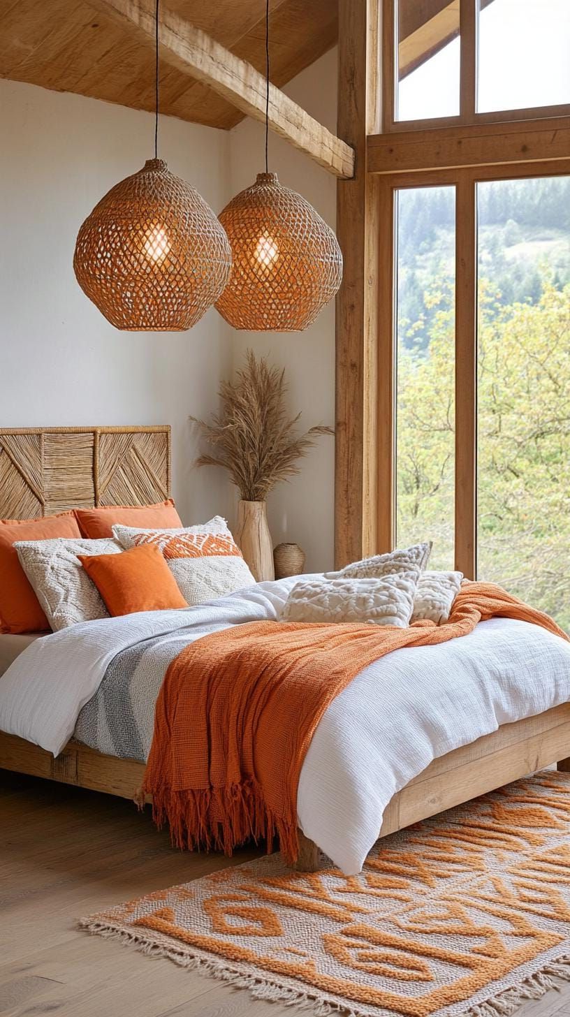 18. Statement Pendants Above Rustic Beds - photo 3