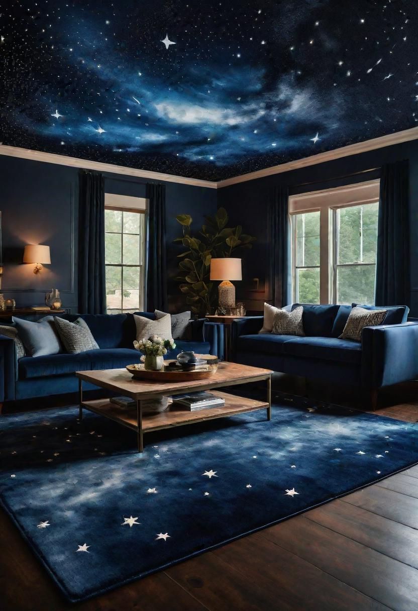 6. Night-Sky Inspired Living Room