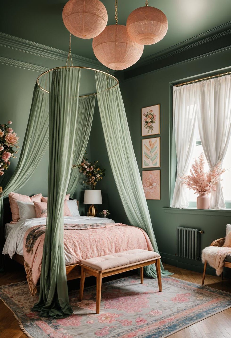 16. Vintage Fabric Canopy Bedroom Ideas - photo 2