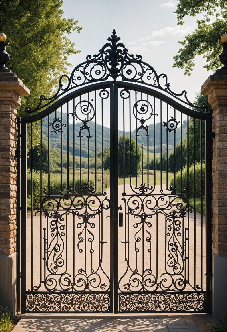 8. Charming Iron Farmhouse Gate Look