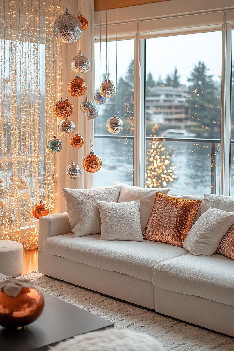 20. Ornament Clusters on Curtain Rods - photo 3