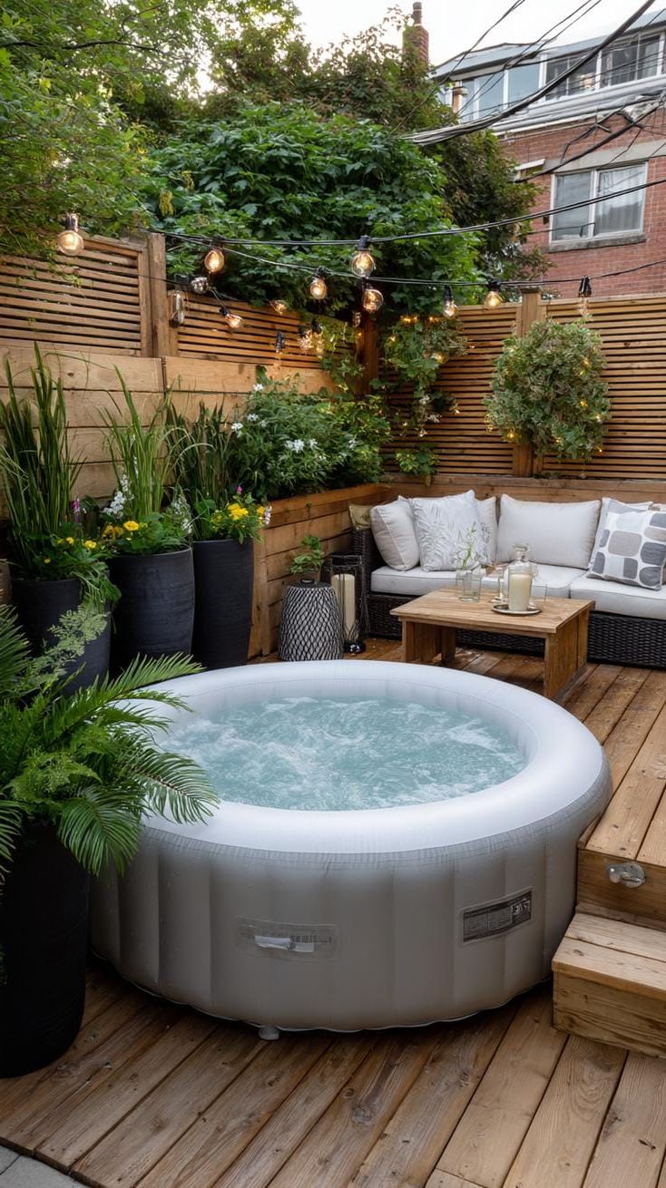 21. Inflatable hot tub with elevated privacy design - photo 2