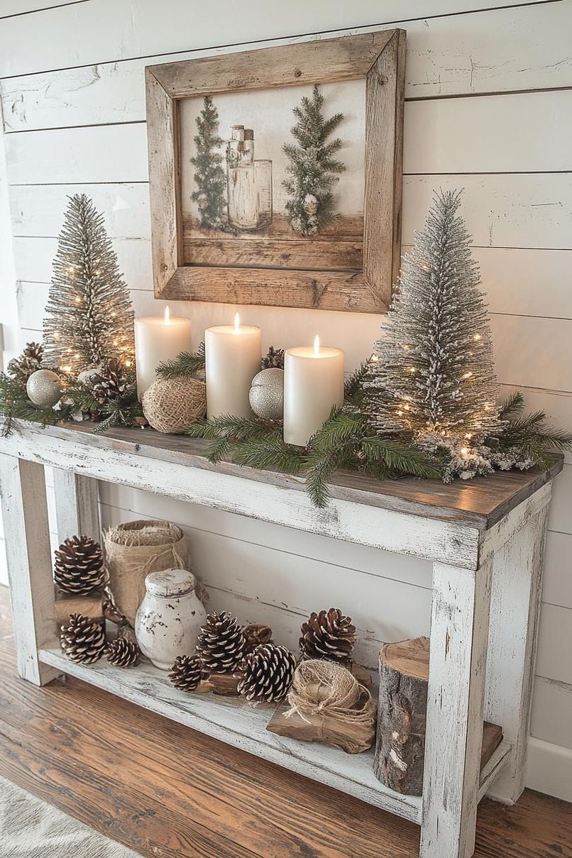11. Rustic Console Table Styling Ideas