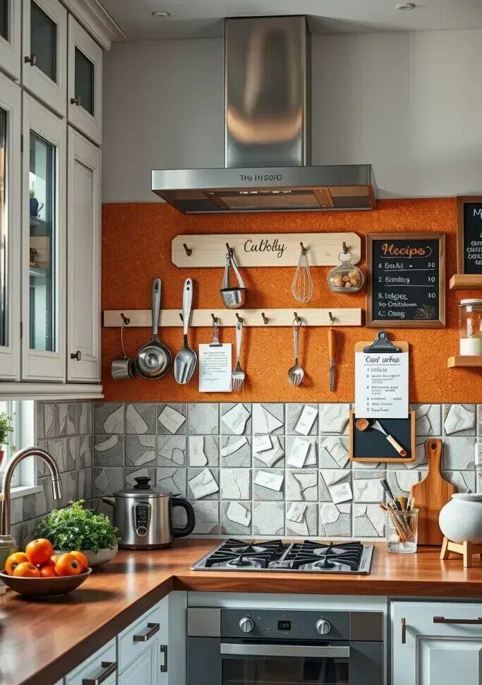 Textured Vintage Pinboard Backsplashes for Rustic Charm - photo 2