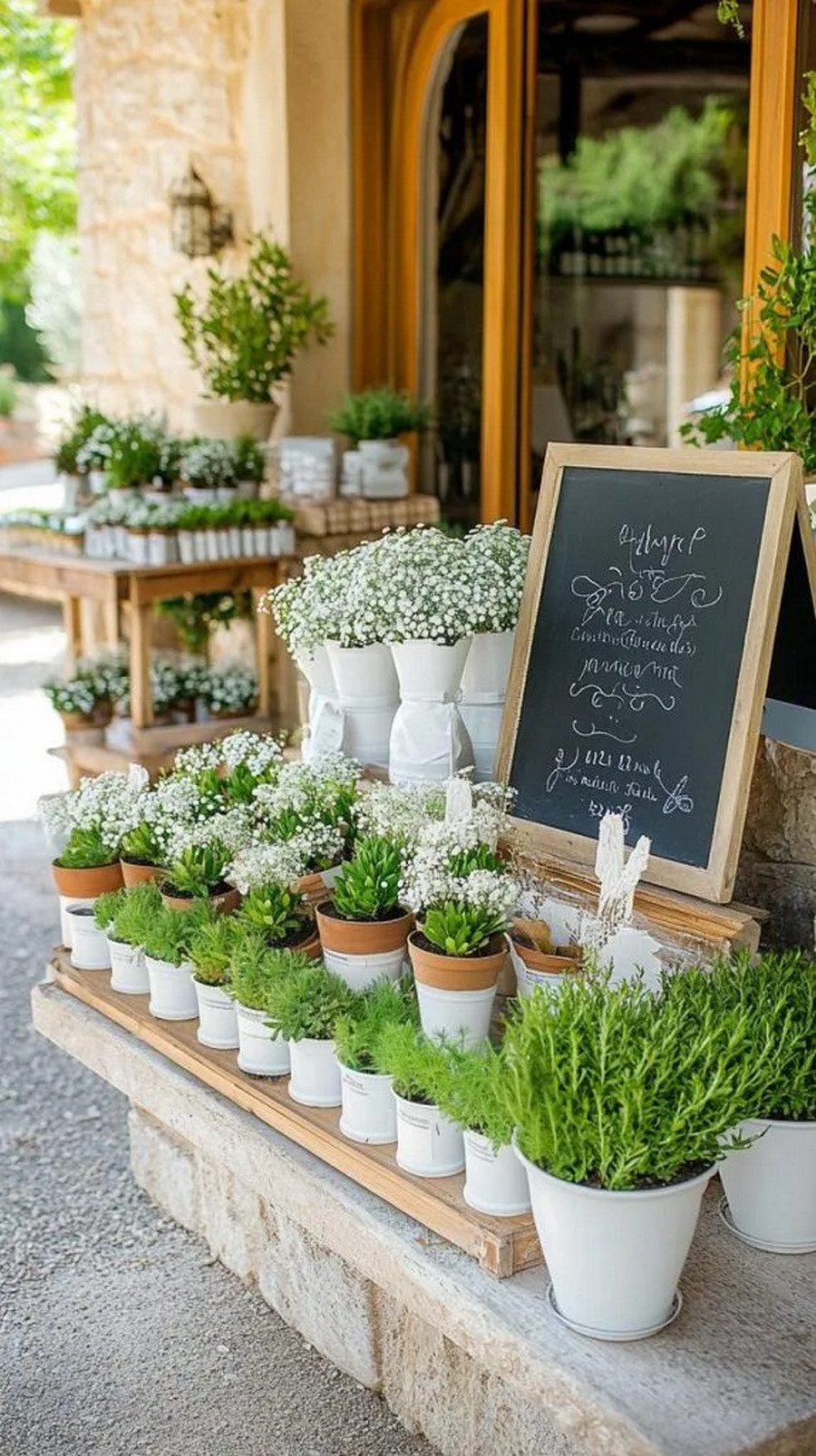 21. Chalkboard-Labeled Potted Plant Favors - photo 2