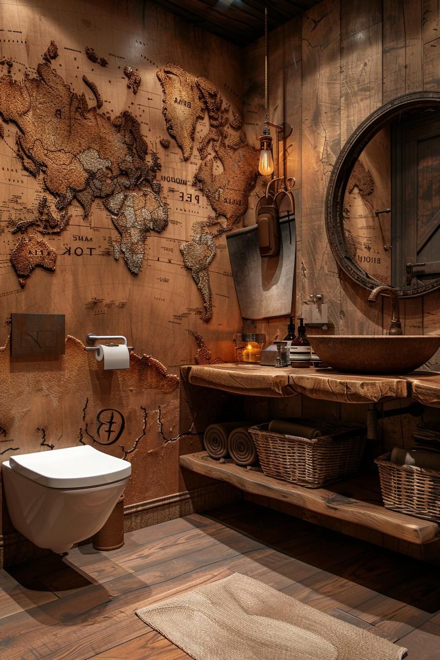 5. Vintage Map-Inspired Wall Decor - photo 2