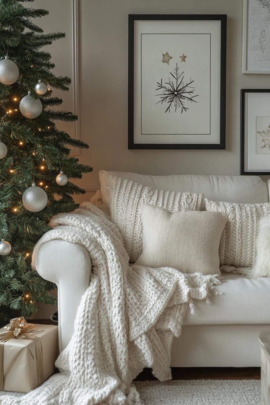 13. Sleek Typographic Holiday Print Decor - photo 2