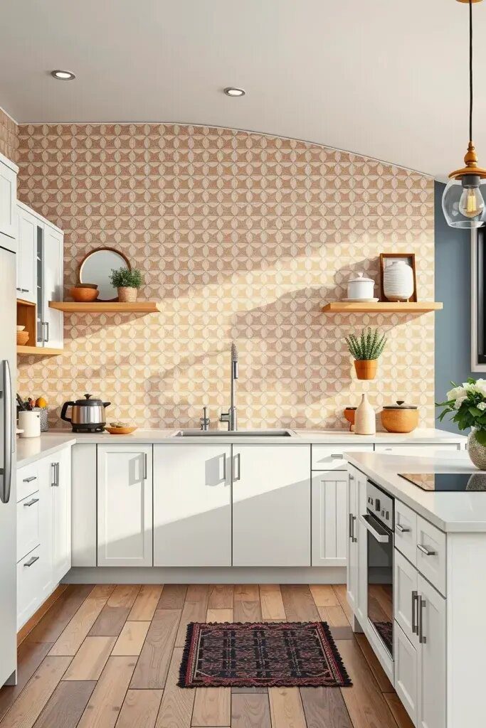 Vintage-Pattern Wallpaper for a Retro Look