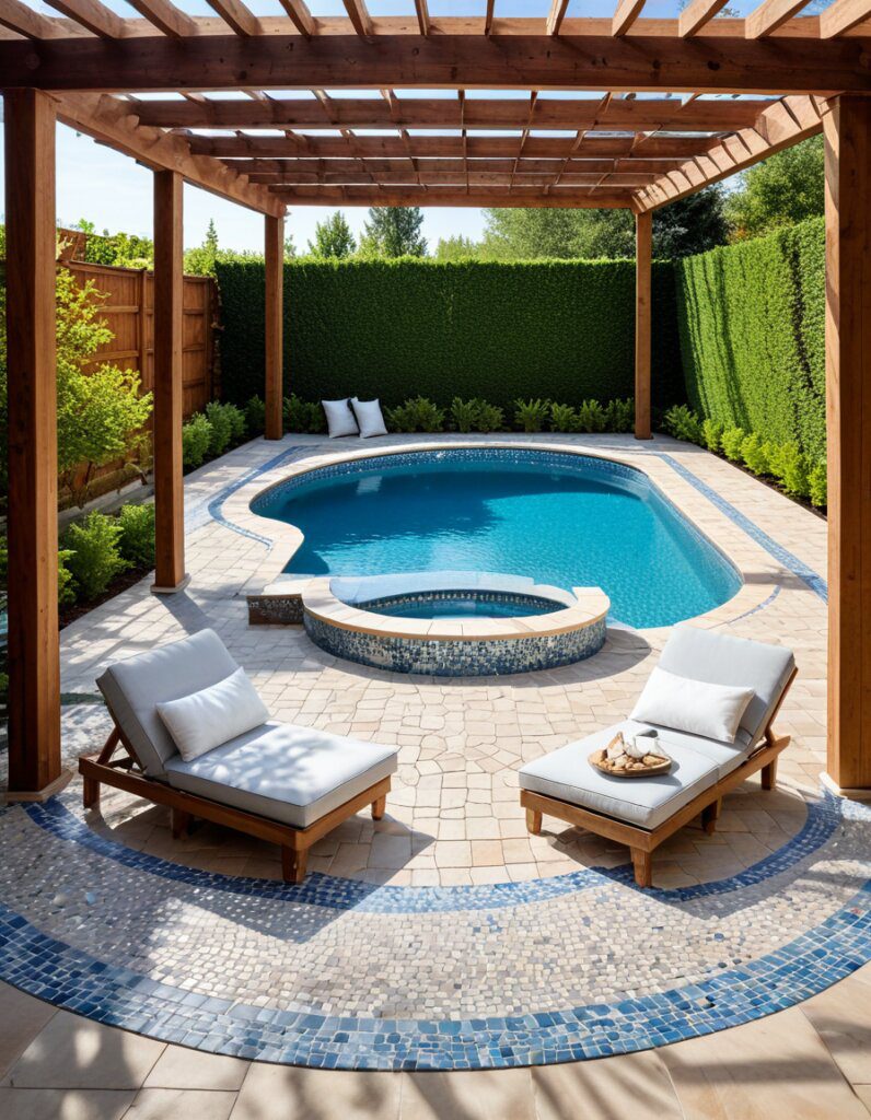 Softening pool design with rounded corners.