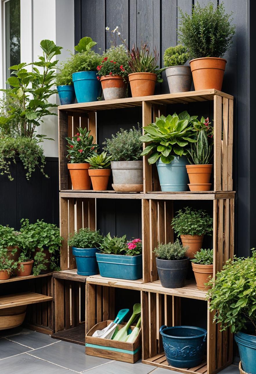 2. Repurposed Crate Storage Ideas
