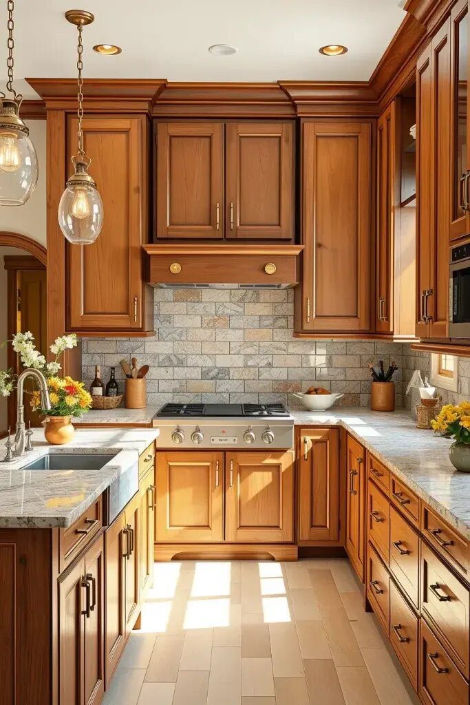 Stained Wood Cabinets That Highlight Grain - photo 2