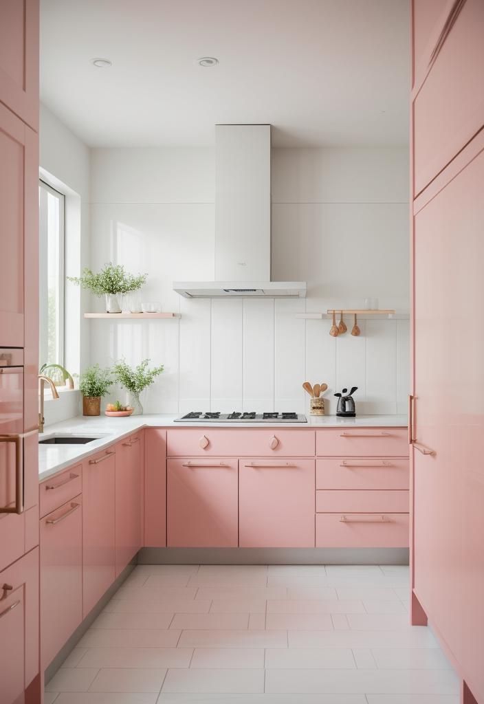 32. Using Pink Grout with White Tiles