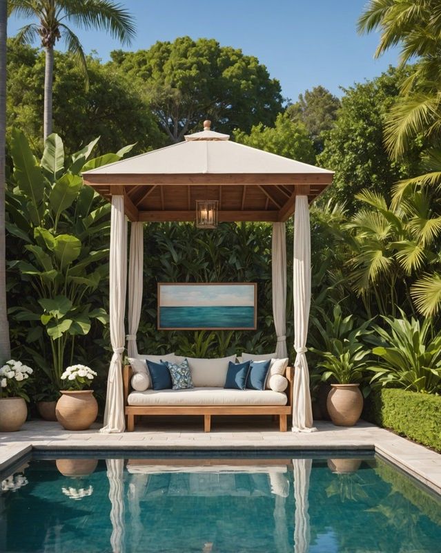 Poolside Daybed for a Luxe Relaxing Retreat