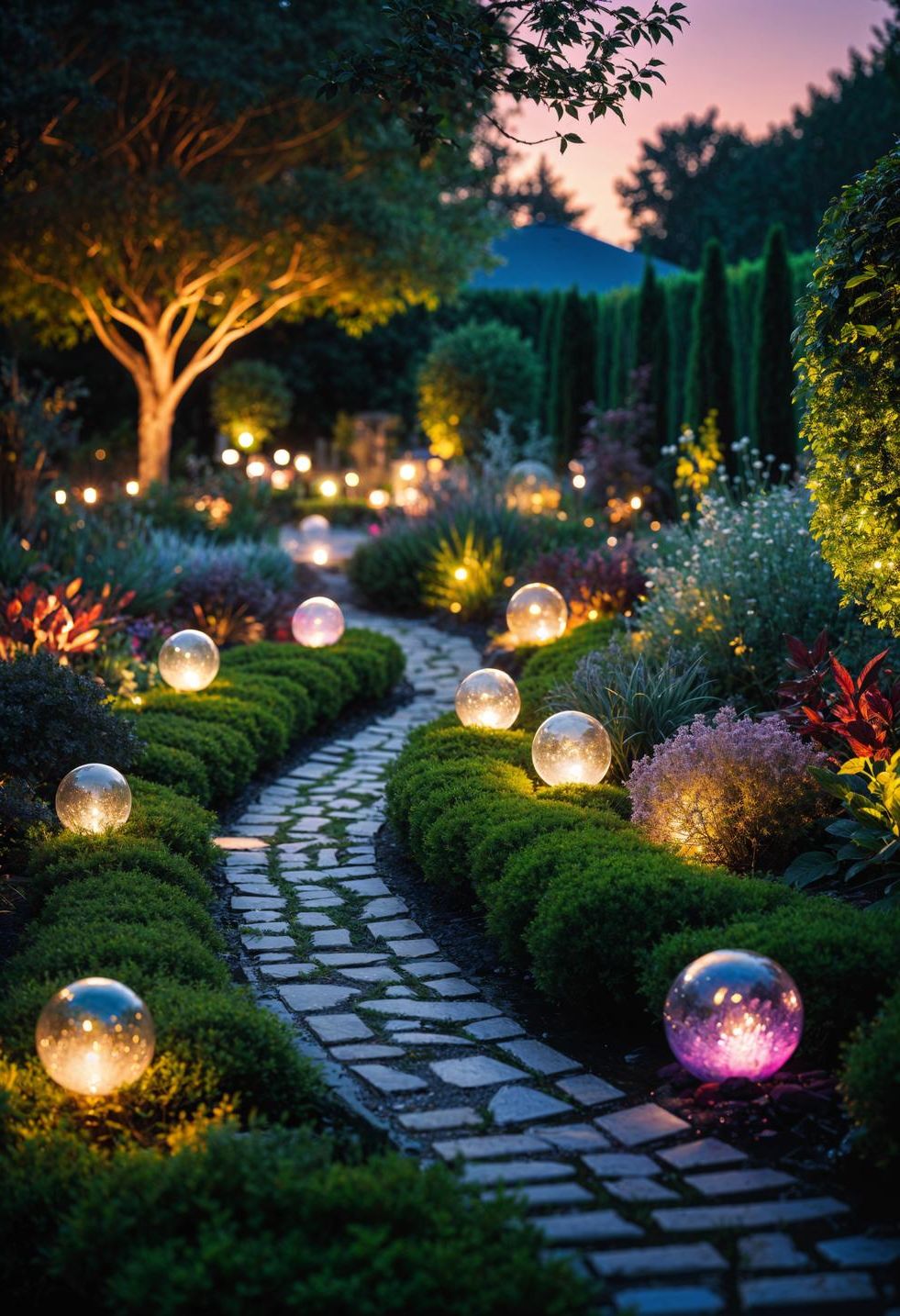 8. Glowing Garden Globe Decor