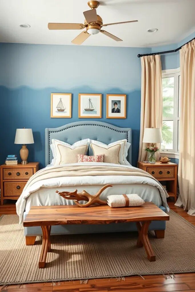 Blue and Sandy Beach Bedroom Themes - photo 2