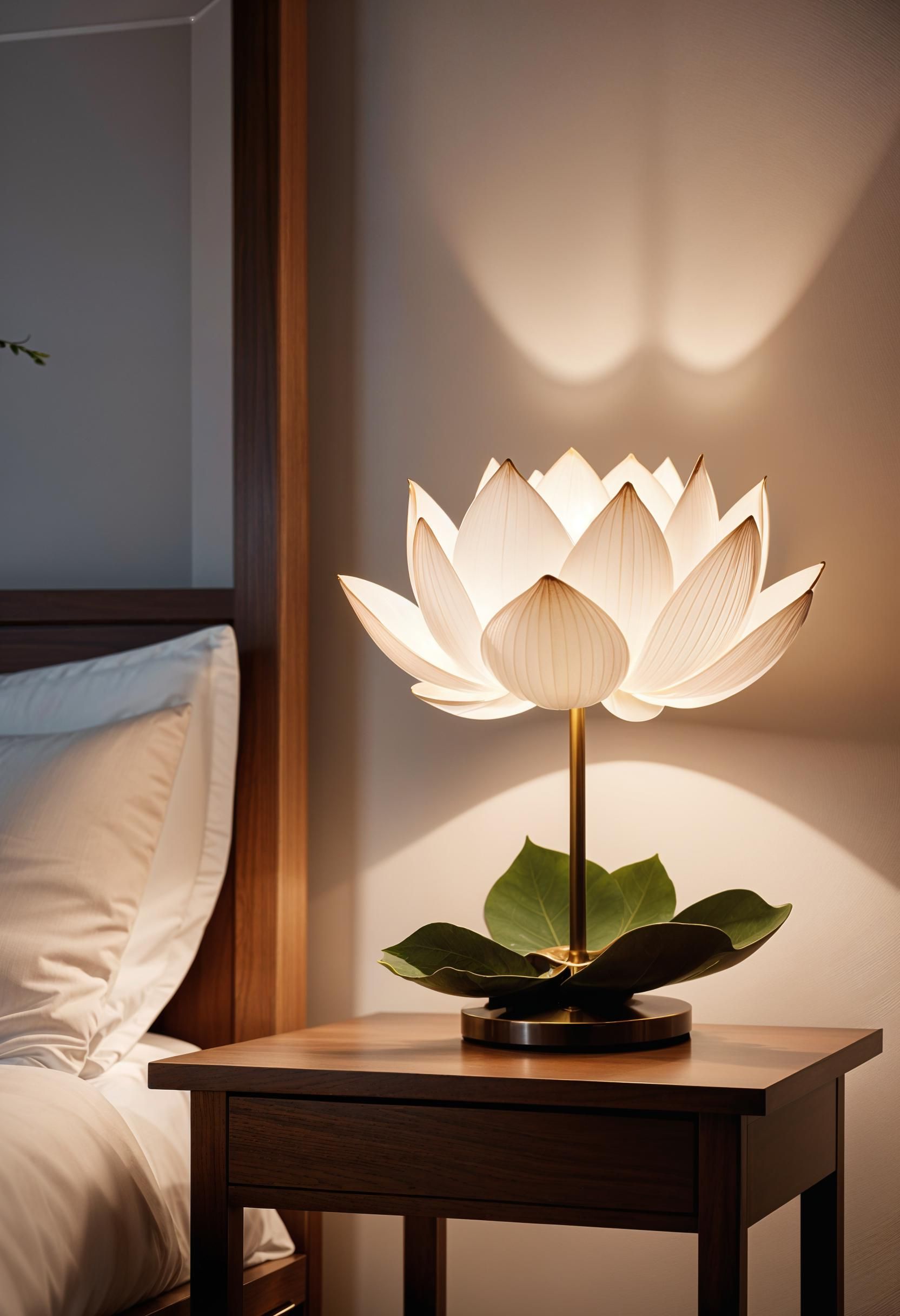 24. Lotus Flower Lamp for Soft Elegance