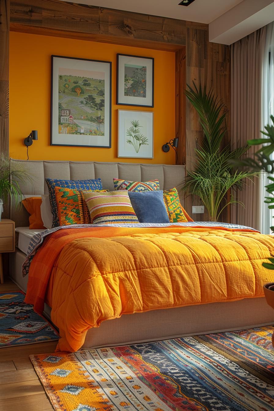 21. Bold Color Block Bedroom Design - photo 2