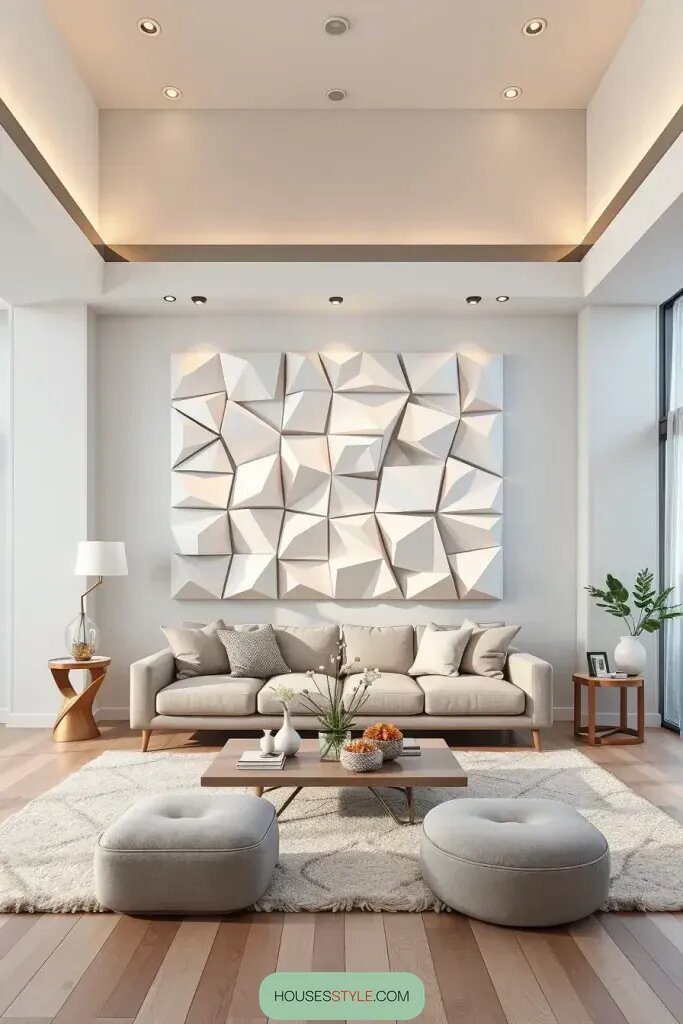 Add Depth with Geometric 3D Wall Panels - photo 2