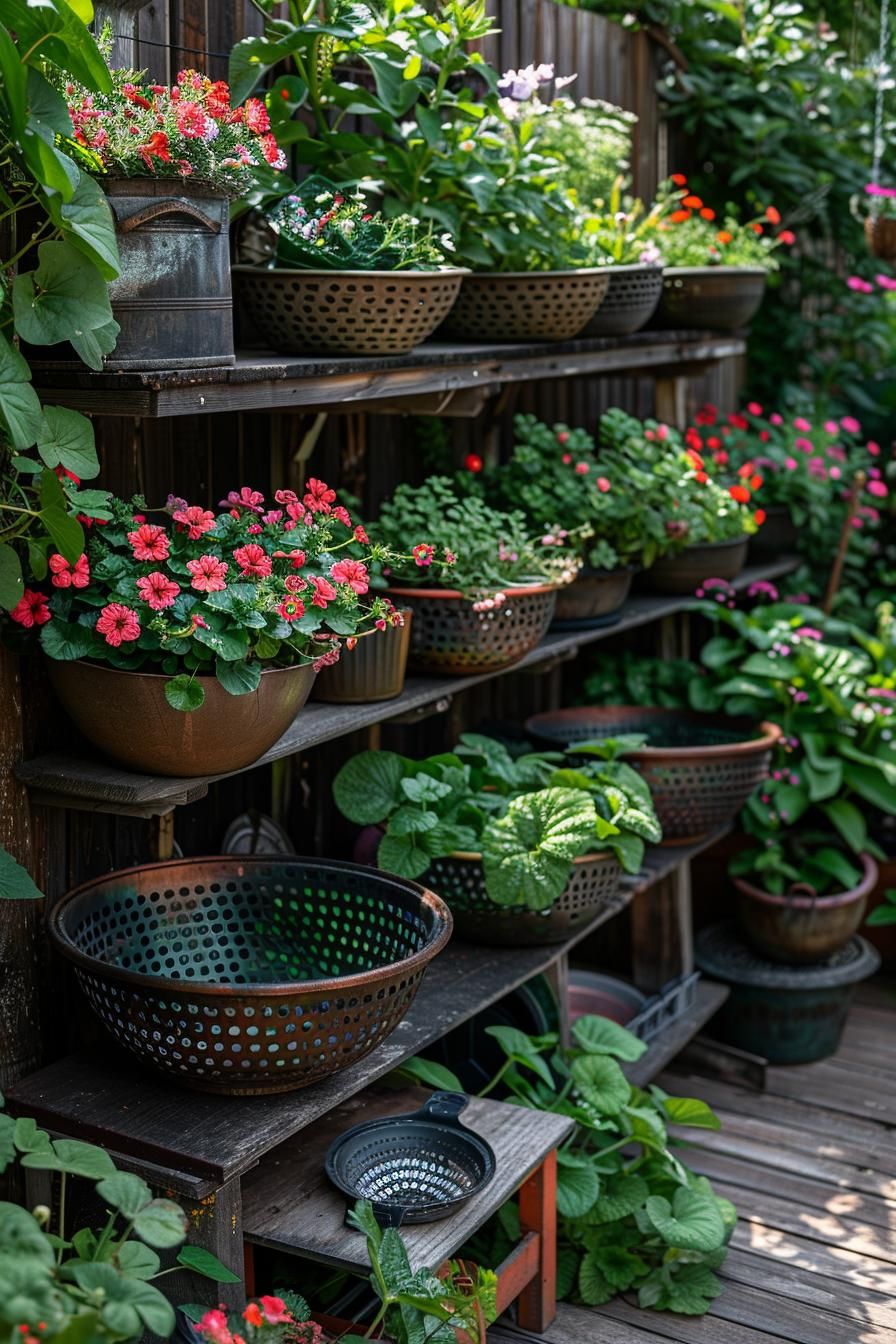 13. Upcycled Front Yard Decor Ideas