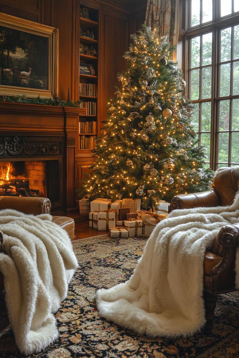 6. Cozy Faux Fur Tree Decor - photo 3