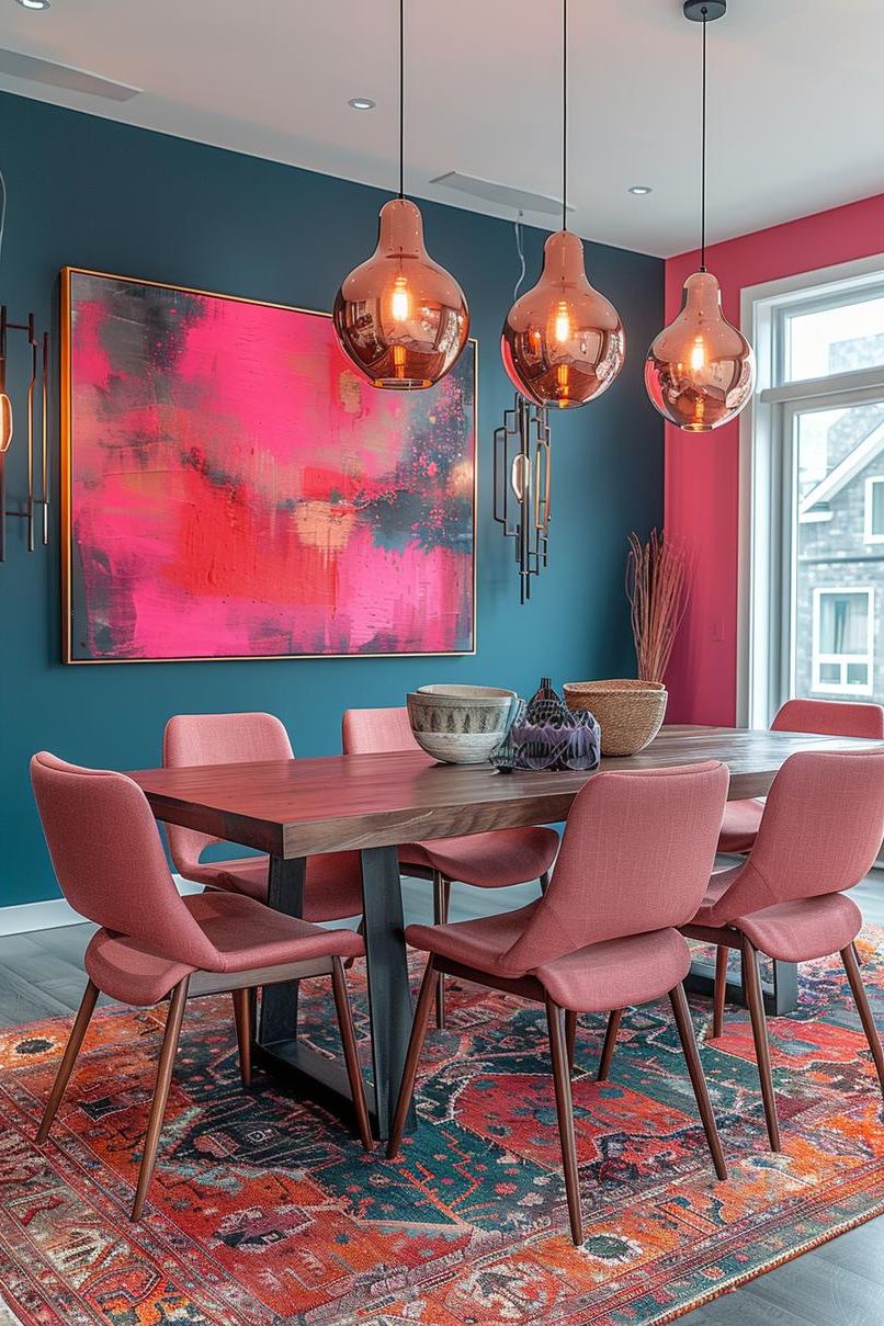 15. Bold Color Palettes for Mid-Century Dining - photo 2