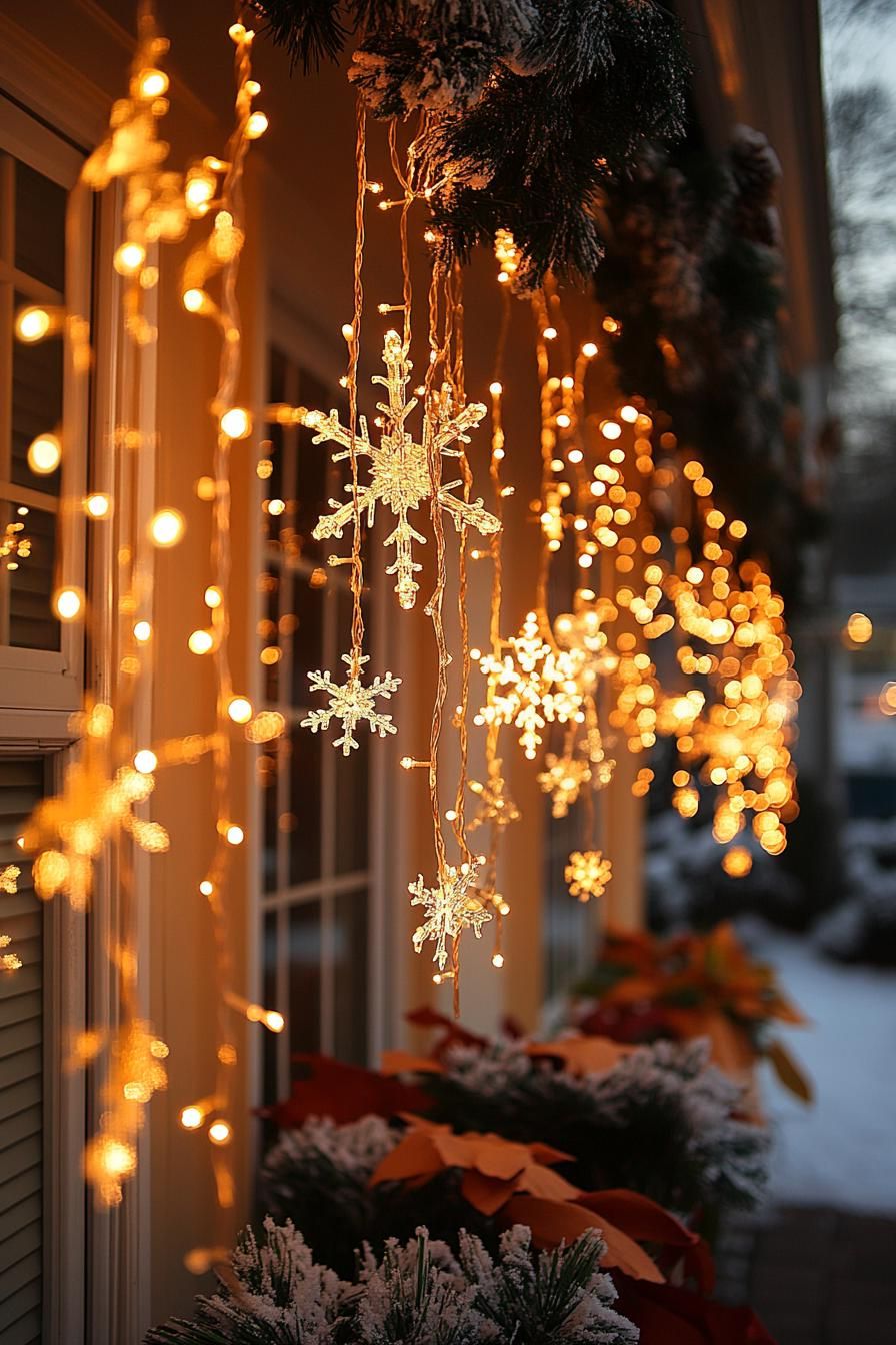 1. Magical Snowflake String Light Ideas - photo 2