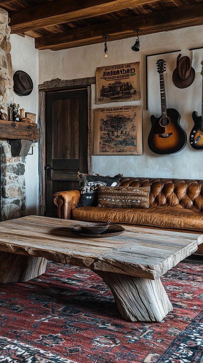 4. Western Gallery Wall With Hats and Guitars - photo 3