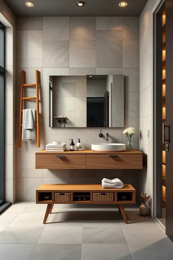 Dual-Purpose Furniture for Japandi Bathrooms - photo 2