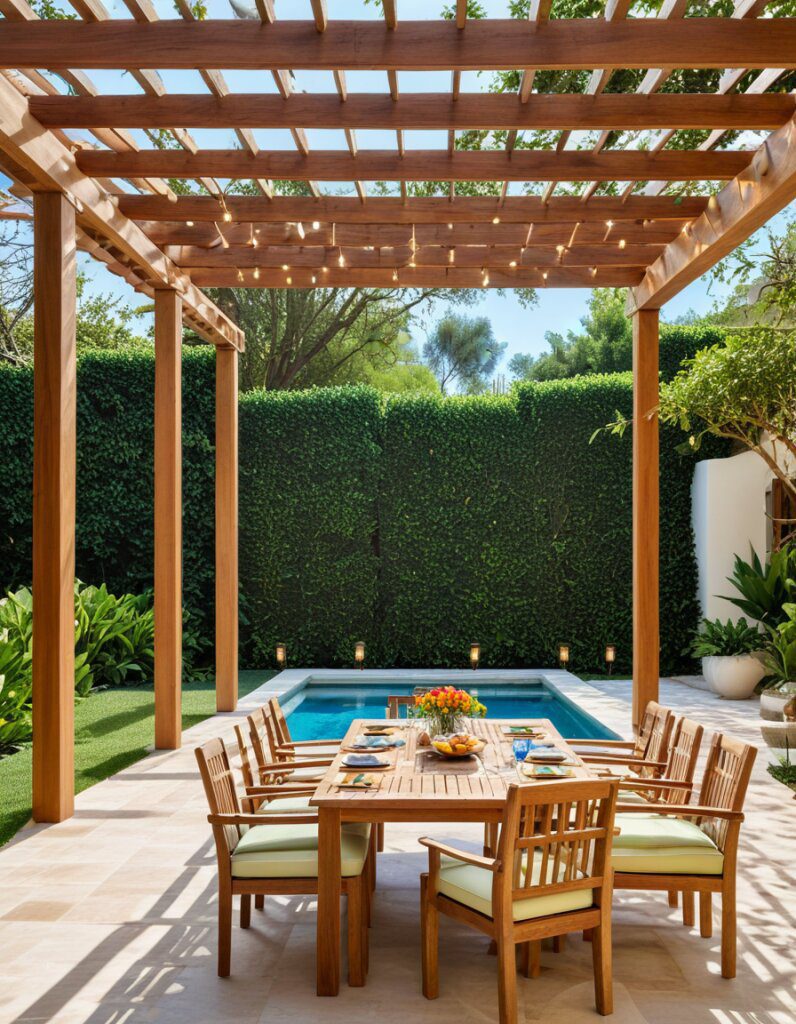 Poolside Outdoor Dining Setups