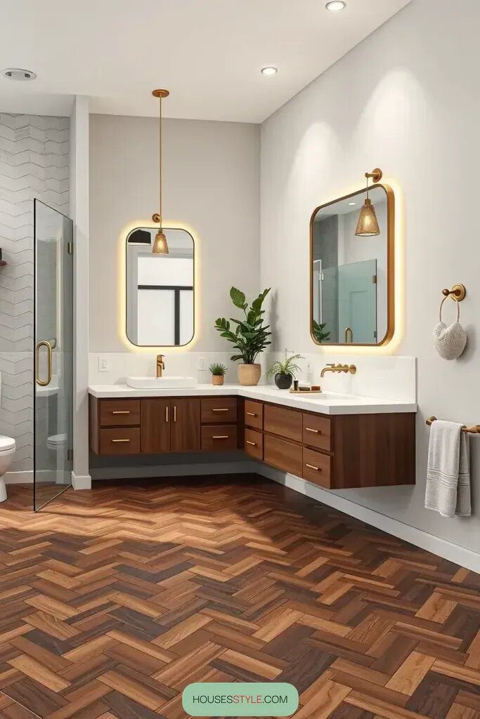Floating Vanities That Pair Well With Wood Tile - photo 2