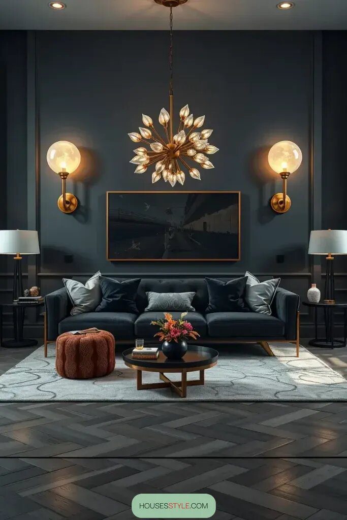 Add Sculptural Wall Lights Above the Sofa - photo 2