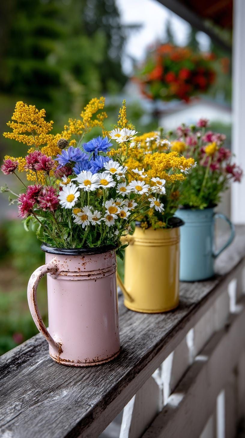 6. Fill Enamelware Jugs With Fresh Garden Flowers - photo 2