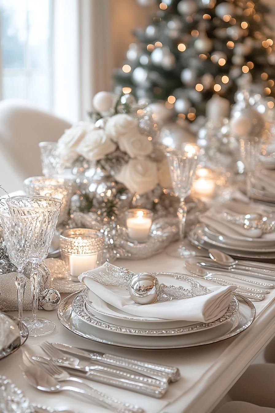 12. Winter Wonderland Table Setting Ideas