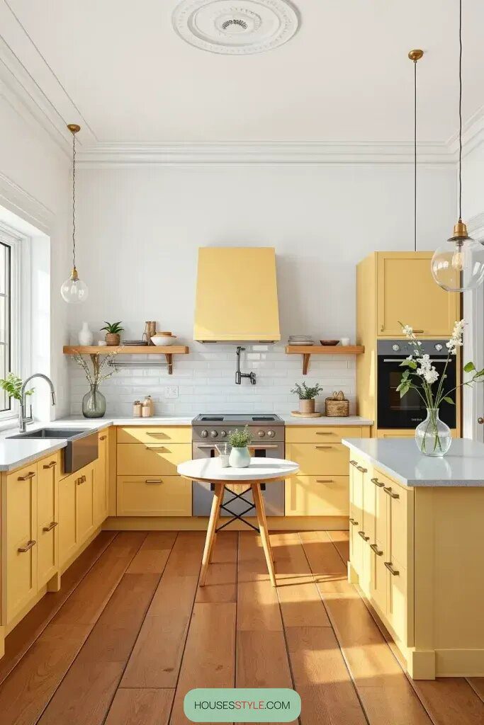 Brighten Your Kitchen With Sunshine Yellow Cabinets