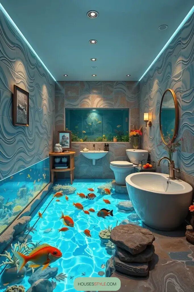 Building an Aquarium Beneath the Bathroom Floor
