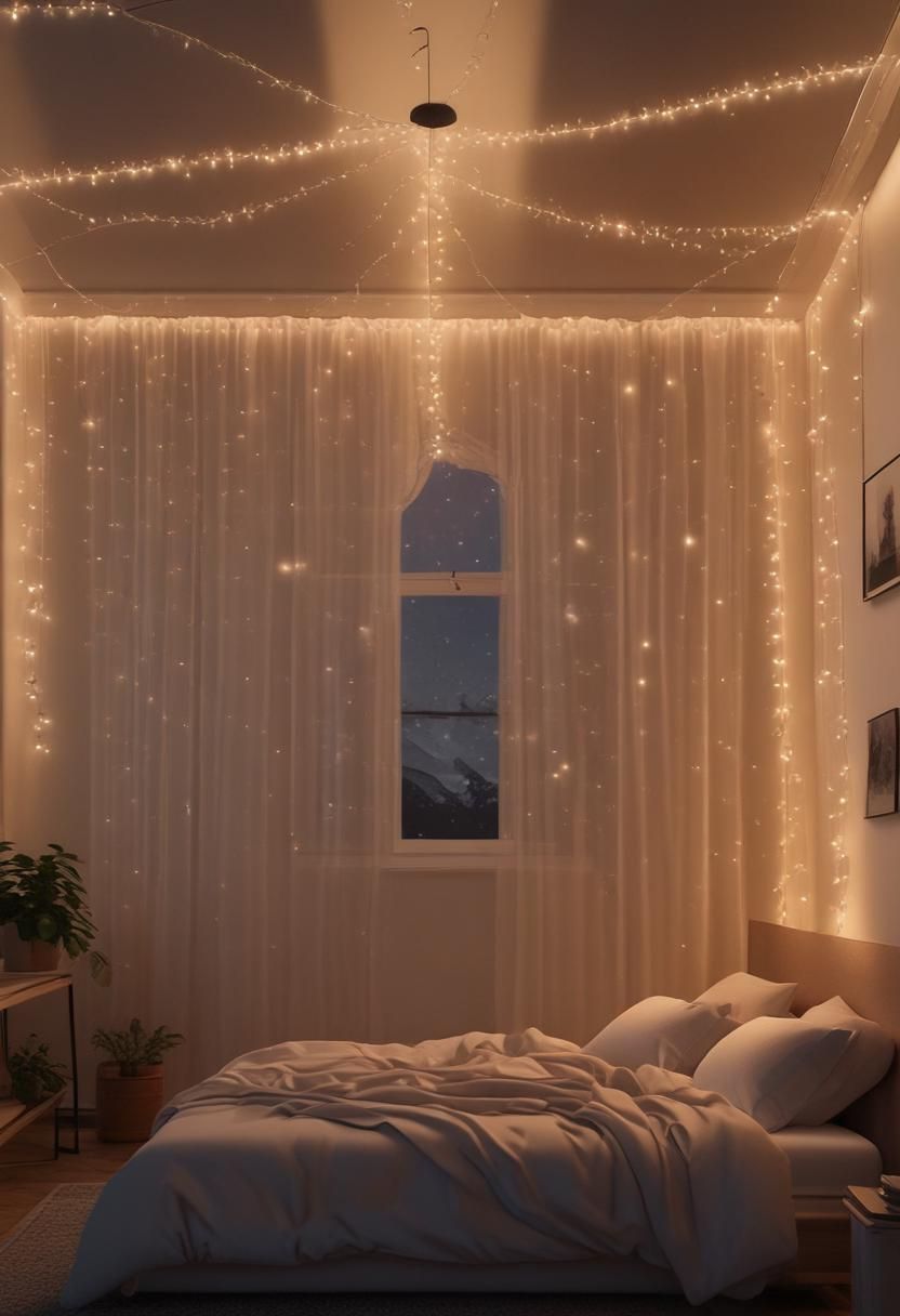 36. String Lights for a Starry Ceiling