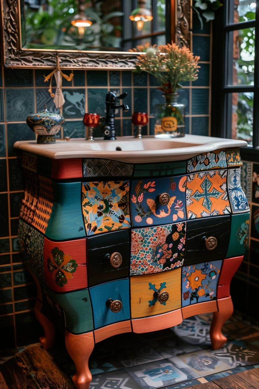11. Freeform Bohemian Vanity Ideas
