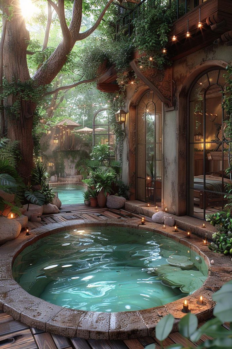 11. Enchanted Forest Pool Oasis