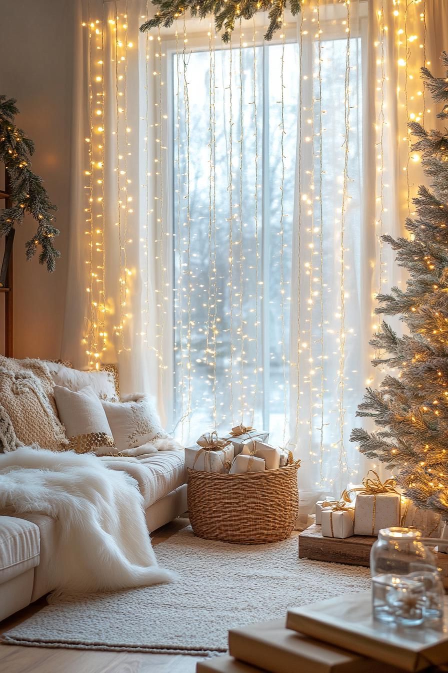 8. Sparkling White Light Cascades