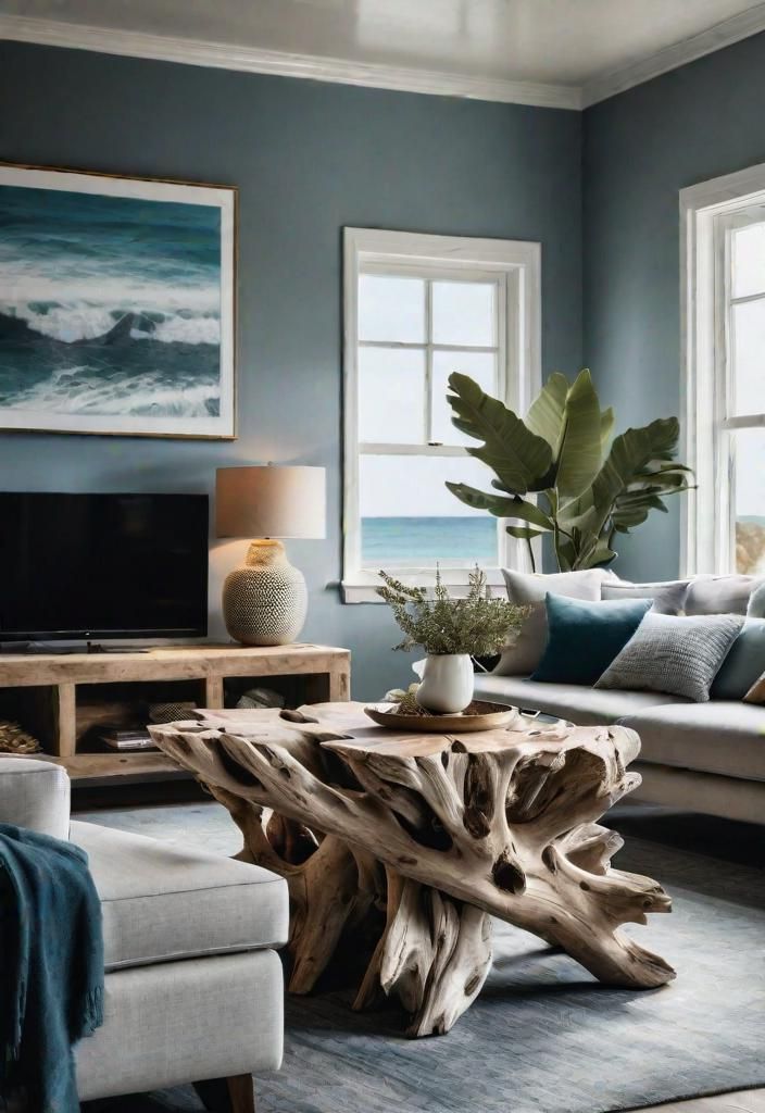 3. Coastal Coffee Table Styling
