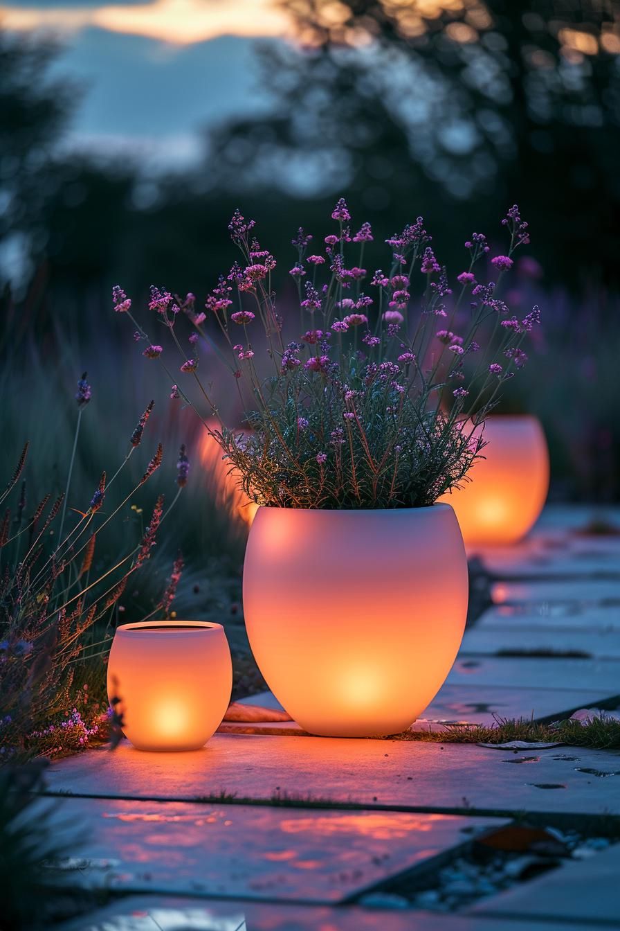 9. Solar-Lit Garden Planter Ideas - photo 2