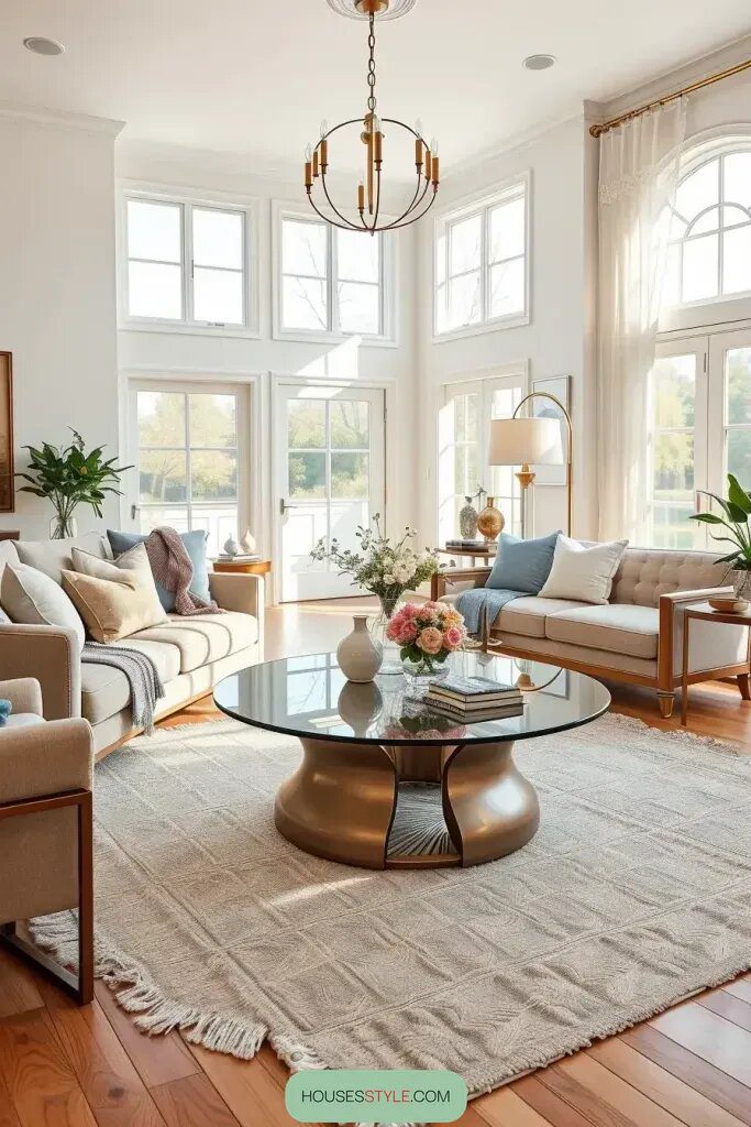 Glass-Topped Tables for a Light, Airy Look