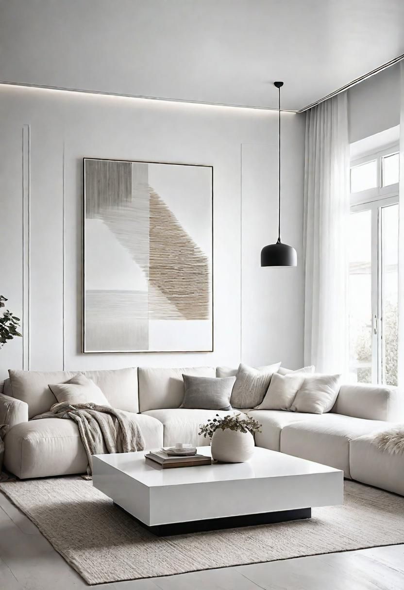 33. All-White Textural Living Room
