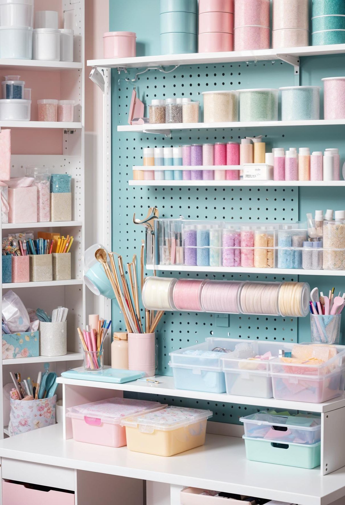 48. Organizing a Pastel Craft Room